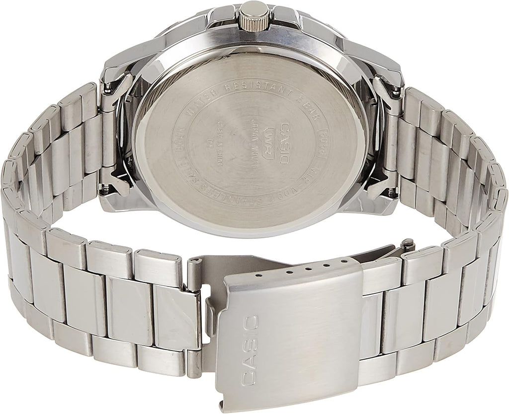 Men's Diver Style Quartz Watch with Blue Dial and Stainless Steel, Model MTPVD01D-2BV