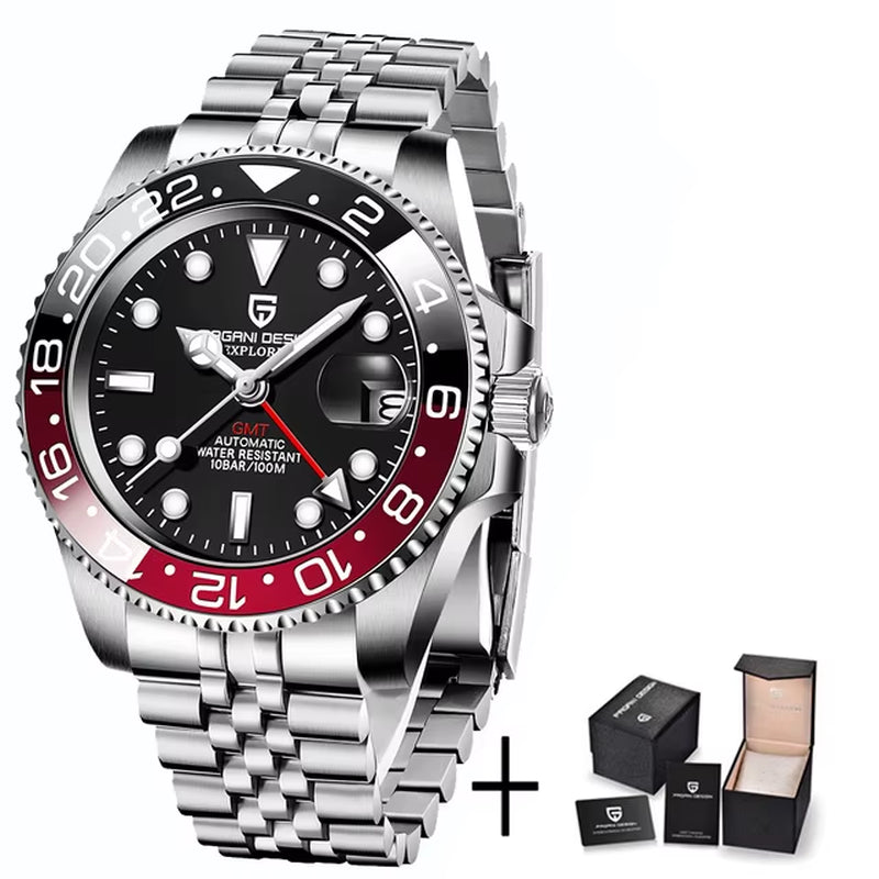 Men Automatic Watches Sapphire Glass 40Mm Ceramic GMT Mechanical Wristwatch Top Brand Sports Waterproof Men Watch