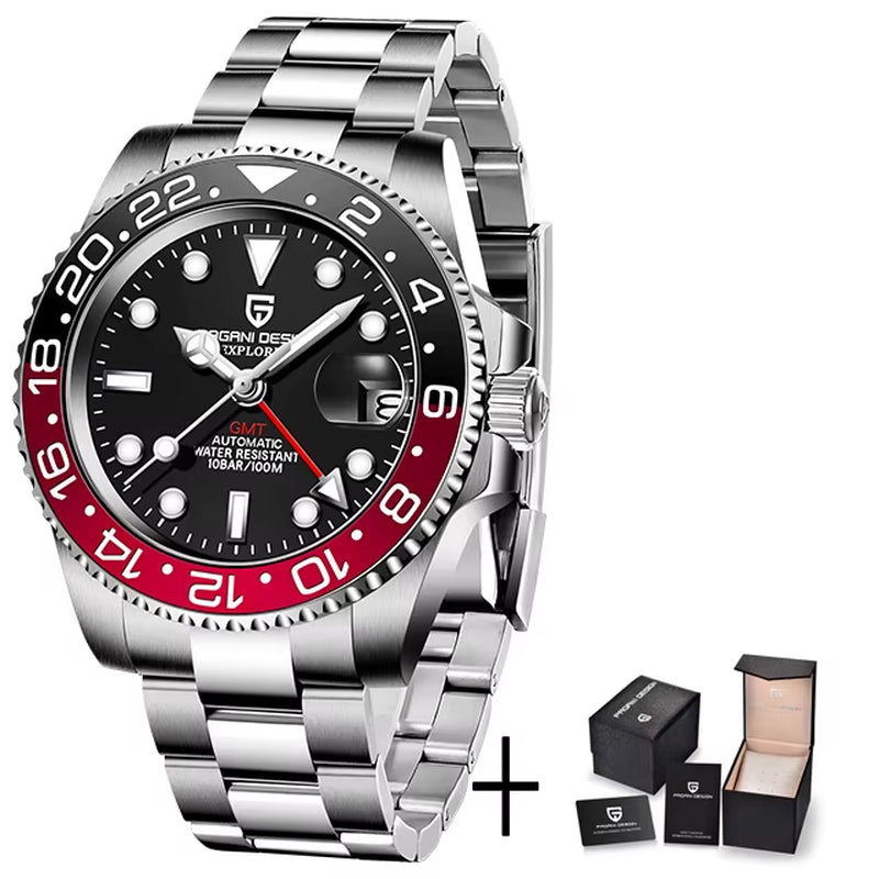 Men Automatic Watches Sapphire Glass 40Mm Ceramic GMT Mechanical Wristwatch Top Brand Sports Waterproof Men Watch