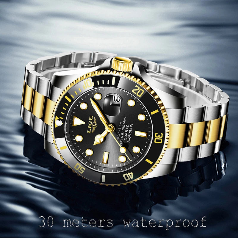 Reloj  Top Brand Luxury Fashion Diver Watch Men Waterproof Date Clock Sport Watches Mens Quartz Wristwatch Relogio Masculino