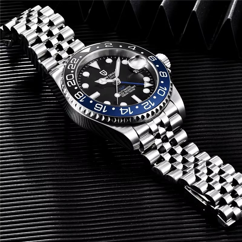 Men Automatic Watches Sapphire Glass 40Mm Ceramic GMT Mechanical Wristwatch Top Brand Sports Waterproof Men Watch