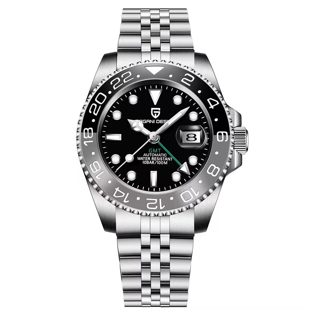 Men Automatic Watches Sapphire Glass 40Mm Ceramic GMT Mechanical Wristwatch Top Brand Sports Waterproof Men Watch